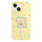 For iPhone 15 Plus Skin Feeling Jelly TPU Hybrid PC Phone Case(Yellow Puppy Yellow) - 1