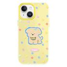 For iPhone 15 Skin Feeling Jelly TPU Hybrid PC Phone Case(Yellow Puppy Yellow) - 1