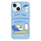 For iPhone 14 Skin Feeling Jelly TPU Hybrid PC Phone Case(TV Dog Blue) - 1