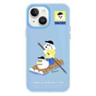 For iPhone 13 Skin Feeling Jelly TPU Hybrid PC Phone Case(Boating Blue) - 1