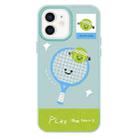 For iPhone 12 Skin Feeling Jelly TPU Hybrid PC Phone Case(Play Tennis Light Green) - 1