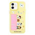 For iPhone 12 Skin Feeling Jelly TPU Hybrid PC Phone Case(Dog Party Yellow) - 1