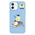 For iPhone 12 Skin Feeling Jelly TPU Hybrid PC Phone Case(Boating Blue) - 1