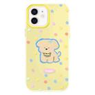 For iPhone 12 Skin Feeling Jelly TPU Hybrid PC Phone Case(Yellow Puppy Yellow) - 1