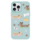 For iPhone 12 Pro Max Skin Feeling Jelly TPU Hybrid PC Phone Case(Long Dog Light Green) - 1