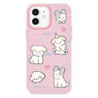 For iPhone 11 Skin Feeling Jelly TPU Hybrid PC Phone Case(Love Puppy Pink) - 1