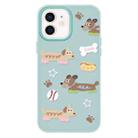 For iPhone 11 Skin Feeling Jelly TPU Hybrid PC Phone Case(Long Dog Light Green) - 1