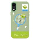 For iPhone XR Skin Feeling Jelly TPU Hybrid PC Phone Case(Play Tennis Green) - 1