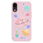 For iPhone XR Skin Feeling Jelly TPU Hybrid PC Phone Case(Planet Pink) - 1