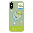 For iPhone XS Max Skin Feeling Jelly TPU Hybrid PC Phone Case(Play Tennis Green) - 1