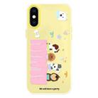 For iPhone XS Max Skin Feeling Jelly TPU Hybrid PC Phone Case(Dog Party Yellow) - 1