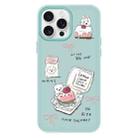 For iPhone 16 Pro Max Skin Feeling Jelly TPU Hybrid PC Phone Case(Cake Dog Light Green) - 1