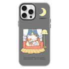 For iPhone 16 Pro Max Skin Feeling Jelly TPU Hybrid PC Phone Case(Night Training Cat Black) - 1