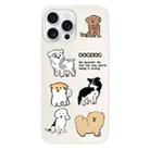 For iPhone 16 Pro Max Skin Feeling Jelly TPU Hybrid PC Phone Case(Multi Breed Puppy White) - 1