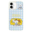 For iPhone 16 Plus Skin Feeling Jelly TPU Hybrid PC Phone Case(Dog Family White) - 1