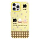 For iPhone 15 Pro Max Skin Feeling Jelly TPU Hybrid PC Phone Case(Star Animal Yellow) - 1