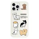 For iPhone 15 Pro Max Skin Feeling Jelly TPU Hybrid PC Phone Case(Multi Breed Puppy White) - 1