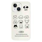 For iPhone 14 Plus Skin Feeling Jelly TPU Hybrid PC Phone Case(Animal Nine Grid White) - 1