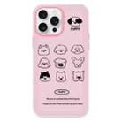 For iPhone 13 Pro Max Skin Feeling Jelly TPU Hybrid PC Phone Case(Animal Nine Grid Pink) - 1