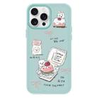 For iPhone 13 Pro Skin Feeling Jelly TPU Hybrid PC Phone Case(Cake Dog Light Green) - 1