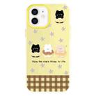 For iPhone 12 Skin Feeling Jelly TPU Hybrid PC Phone Case(Star Animal Yellow) - 1