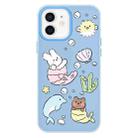 For iPhone 12 Skin Feeling Jelly TPU Hybrid PC Phone Case(Sea Life Blue) - 1