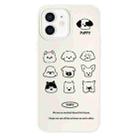 For iPhone 11 Skin Feeling Jelly TPU Hybrid PC Phone Case(Animal Nine Grid White) - 1