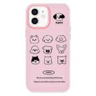 For iPhone 11 Skin Feeling Jelly TPU Hybrid PC Phone Case(Animal Nine Grid Pink) - 1