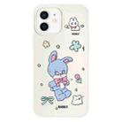 For iPhone 11 Skin Feeling Jelly TPU Hybrid PC Phone Case(Blue Rabbit White) - 1