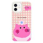 For iPhone 11 Skin Feeling Jelly TPU Hybrid PC Phone Case(Pink Cat White) - 1