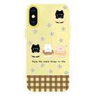 For iPhone X / XS Skin Feeling Jelly TPU Hybrid PC Phone Case(Star Animal Yellow) - 1