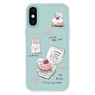 For iPhone X / XS Skin Feeling Jelly TPU Hybrid PC Phone Case(Cake Dog Light Green) - 1