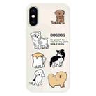 For iPhone X / XS Skin Feeling Jelly TPU Hybrid PC Phone Case(Multi Breed Puppy White) - 1