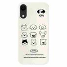 For iPhone XR Skin Feeling Jelly TPU Hybrid PC Phone Case(Animal Nine Grid White) - 1