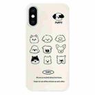 For iPhone XS Max Skin Feeling Jelly TPU Hybrid PC Phone Case(Animal Nine Grid White) - 1