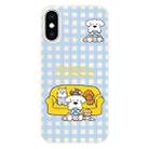 For iPhone XS Max Skin Feeling Jelly TPU Hybrid PC Phone Case(Dog Family White) - 1