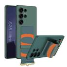 For Samsung Galaxy S25 Ultra 5G GKK Ultra-thin Wristband Holder Phone Case(Green) - 1