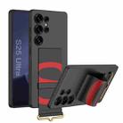 For Samsung Galaxy S25 Ultra 5G GKK Ultra-thin Wristband Holder Phone Case(Black) - 1