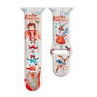 For Apple Watch 46mm / 49mm / 45mm / 44mm Christmas Pattern Reverse Buckle Silicone Watch Band(Christmas Angel) - 1