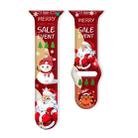 For Apple Watch 46mm / 49mm / 45mm / 44mm Christmas Pattern Reverse Buckle Silicone Watch Band(Santa Claus Snowman Red) - 1