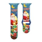 For Apple Watch 46mm / 49mm / 45mm / 44mm Christmas Pattern Reverse Buckle Silicone Watch Band(Santa Claus and Girl) - 1