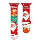 For Apple Watch 46mm / 49mm / 45mm / 44mm Christmas Pattern Reverse Buckle Silicone Watch Band(Bell Santa Claus) - 1