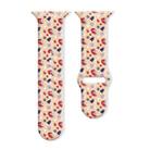 For Apple Watch 42mm / 41mm / 40mm / 38mm Christmas Pattern Reverse Buckle Silicone Watch Band(Birds) - 1