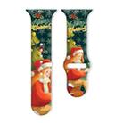 For Apple Watch 42mm / 41mm / 40mm / 38mm Christmas Pattern Reverse Buckle Silicone Watch Band(Girl) - 1