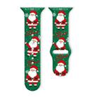 For Apple Watch 42mm / 41mm / 40mm / 38mm Christmas Pattern Reverse Buckle Silicone Watch Band(Santa Claus Snow) - 1