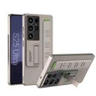 For Samsung Galaxy S25 Ultra 5G GKK Ultra-thin Wristband Shockproof Phone Case with Holder(Titanium Gray) - 1