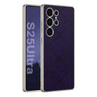 For Samsung Galaxy S25 Ultra 5G GKK Asterism Metal Paint Skin Feel Leather Full Coverage Phone Case(Purple) - 1