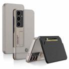 For Samsung Galaxy S25 5G GKK Flip Wallet Leather Phone Case(Grey) - 1