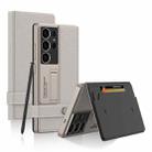 For Samsung Galaxy S25 Ultra 5G GKK Flip Wallet Leather Phone Case, Without Pen(Grey) - 1