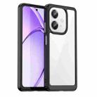 For OPPO A3 4G / A40 / A40m / A60 Colorful Series Acrylic Hybrid TPU Phone Case(Black) - 1